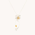 Lotus sterling silver 18k gold pendant necklace garden fashion